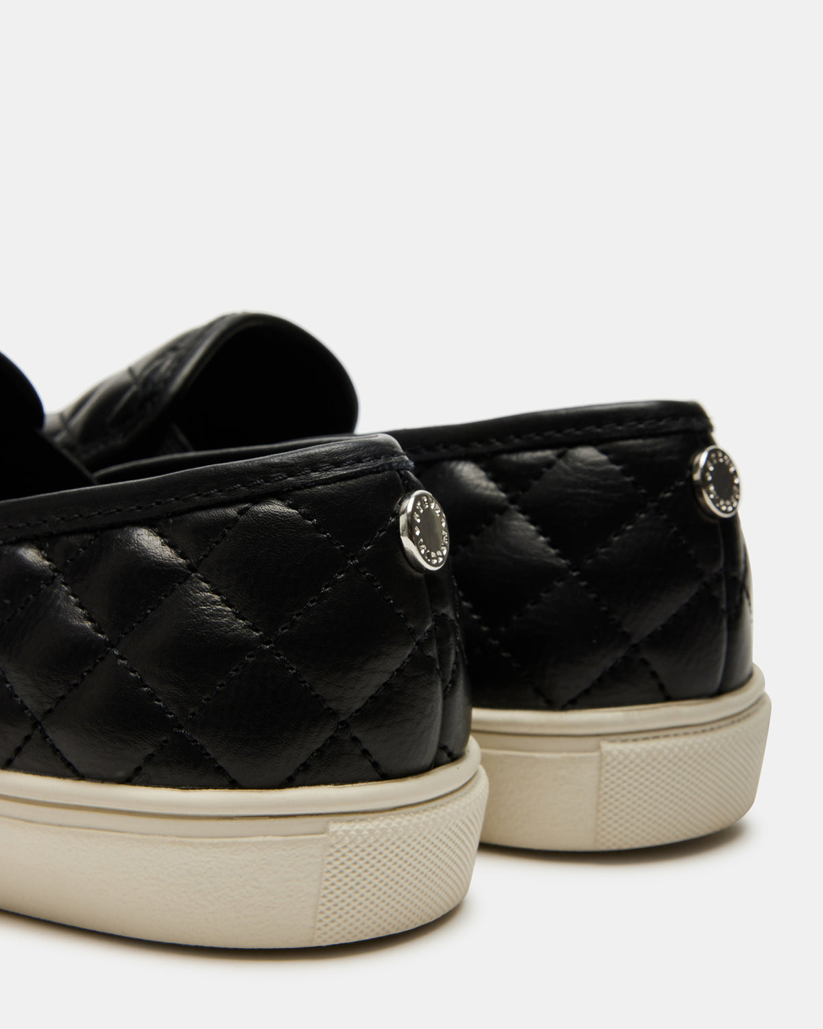 ECENTRCQ Black Leather Women's Slip On Sneakers | Steve Madden Sale