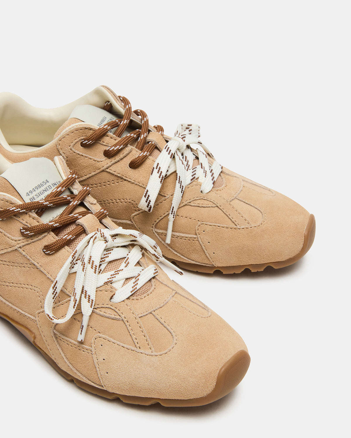 AZIEL Sand Suede Low-Top Lace-Up Women's Sneakers | Steve Madden Special Offer