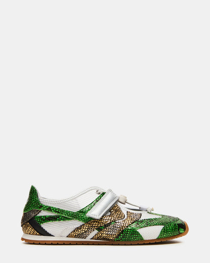 VIPER Green Multi Low-Top Velcro Women's Sneaker | Steve Madden Quality