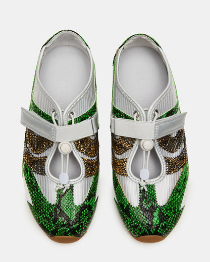VIPER Green Multi Low-Top Velcro Women's Sneaker | Steve Madden Quality