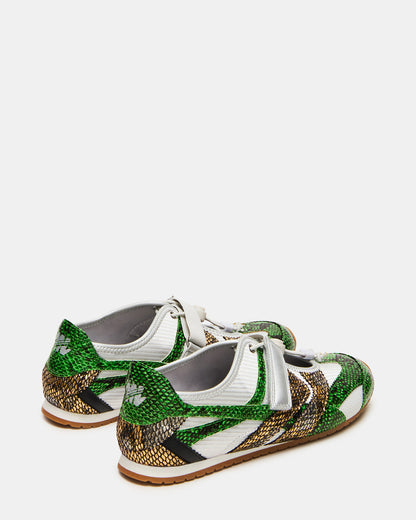 VIPER Green Multi Low-Top Velcro Women's Sneaker | Steve Madden Quality