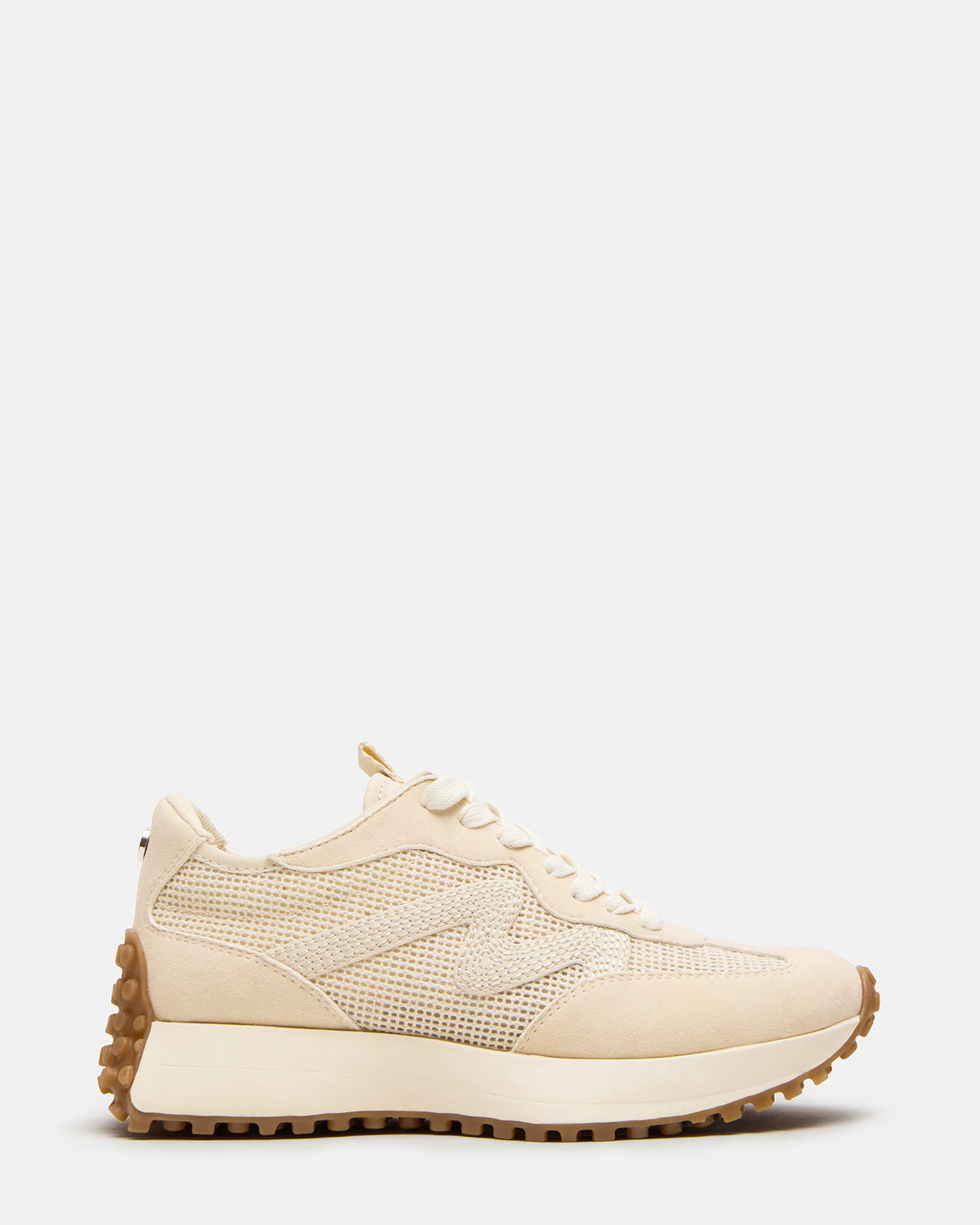 CAMPO Natural Raffia Lace-Up Women's Sneaker | Steve Madden Essential