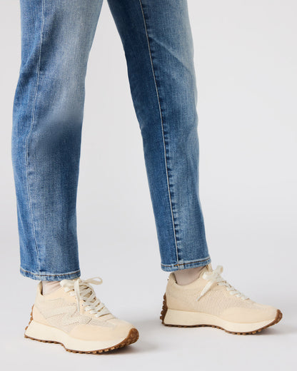 CAMPO Natural Raffia Lace-Up Women's Sneaker | Steve Madden Essential