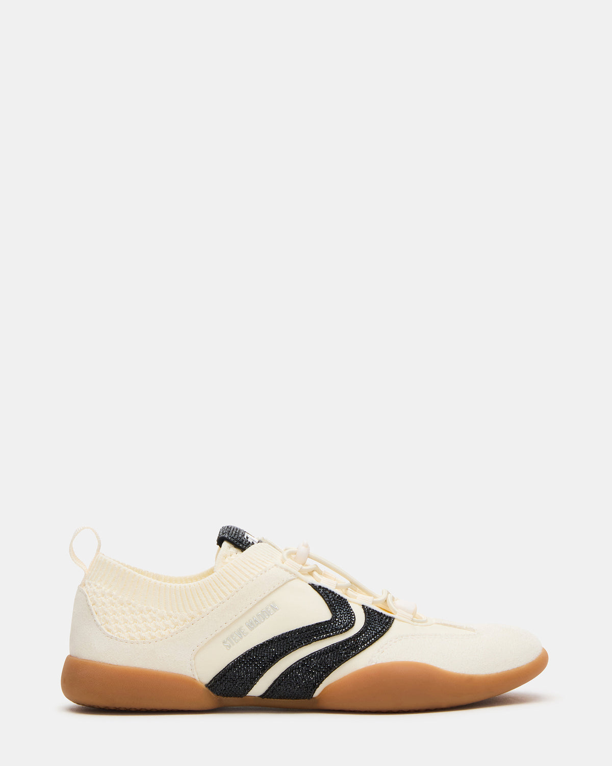 REBOOT Bone Rhinestones Low-Top Lace-Up Women's Sneaker | Steve Madden Value