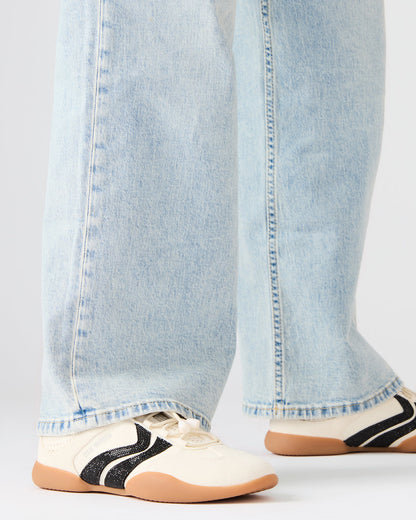 REBOOT Bone Rhinestones Low-Top Lace-Up Women's Sneaker | Steve Madden Value