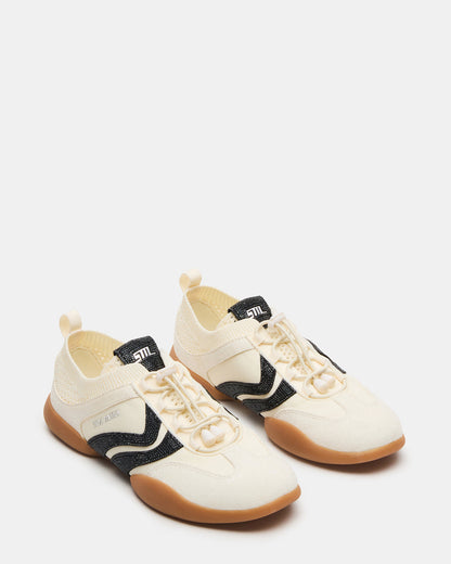 REBOOT Bone Rhinestones Low-Top Lace-Up Women's Sneaker | Steve Madden Value