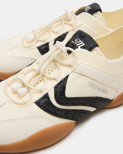 REBOOT Bone Rhinestones Low-Top Lace-Up Women's Sneaker | Steve Madden Value