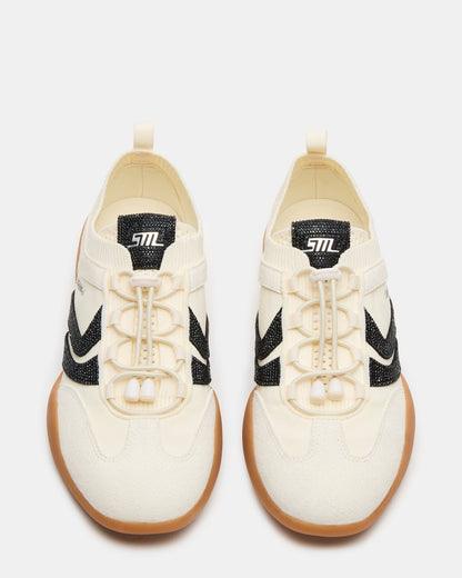 REBOOT Bone Rhinestones Low-Top Lace-Up Women's Sneaker | Steve Madden Value