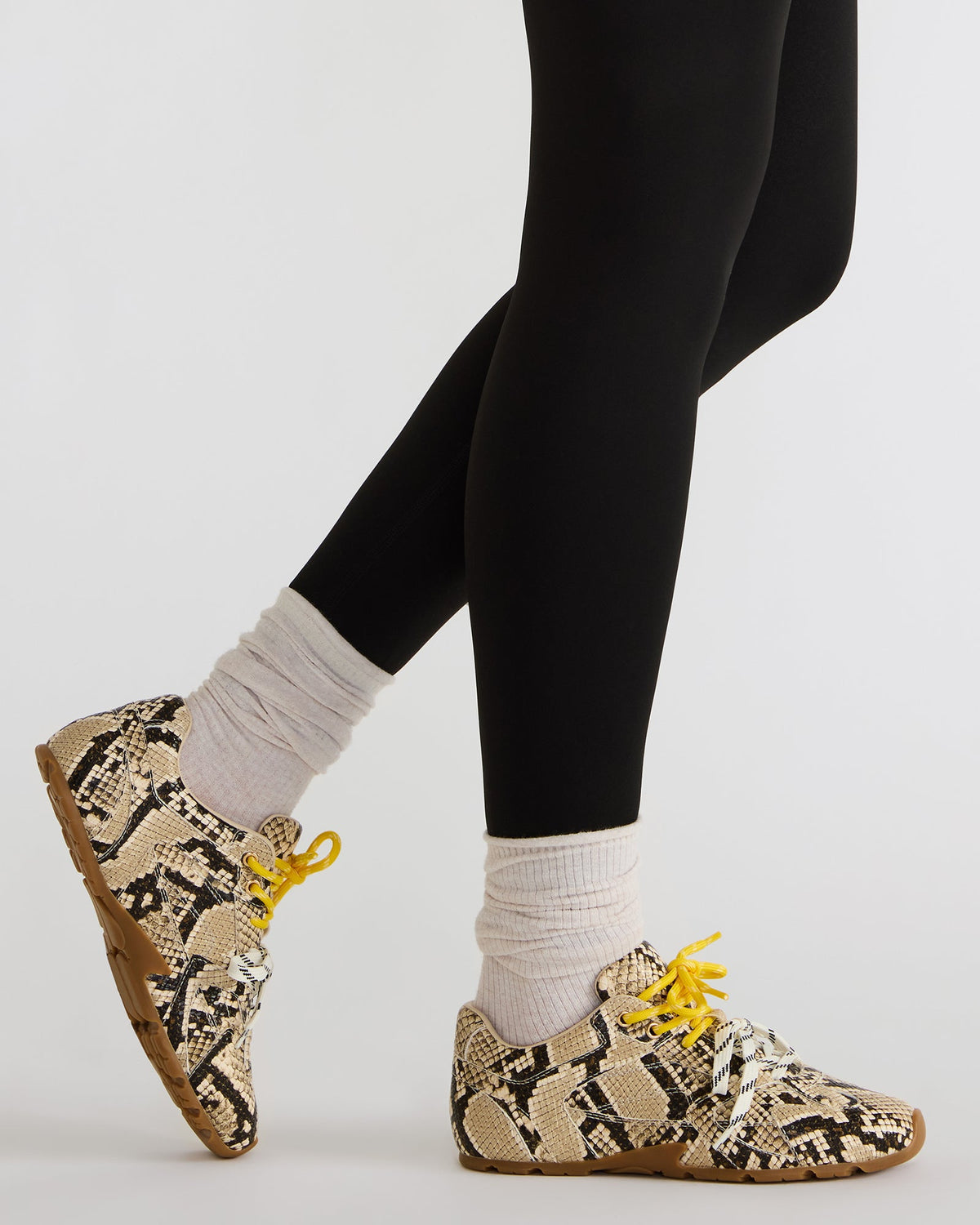 AZIEL Tan Snake Low-Top Lace-Up Women's Sneakers | Steve Madden Popular