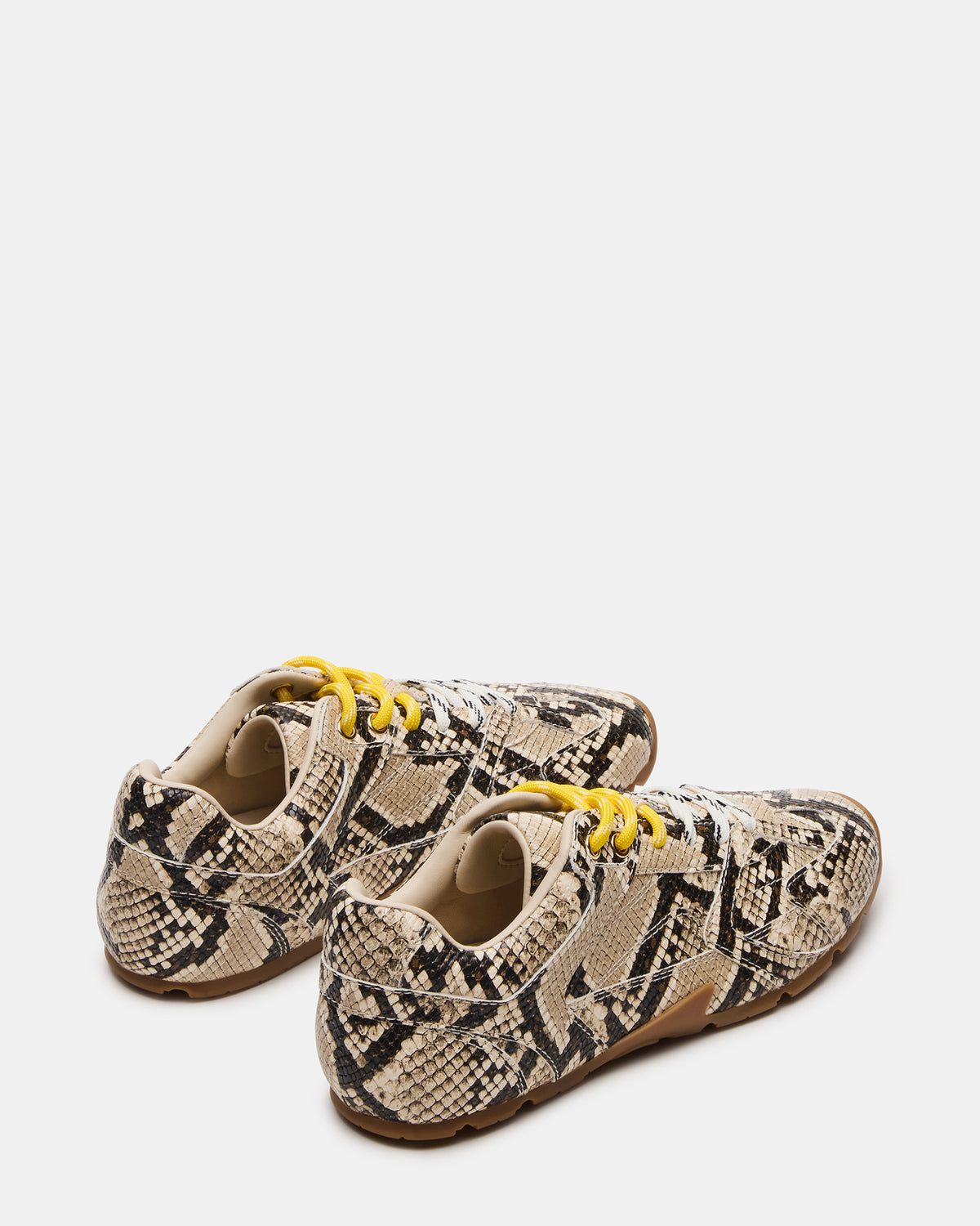 AZIEL Tan Snake Low-Top Lace-Up Women's Sneakers | Steve Madden Popular