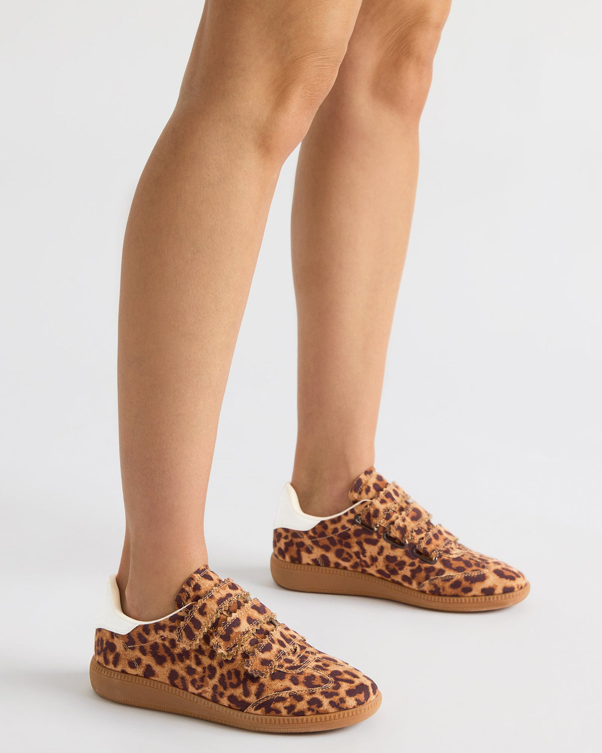 MOMENTUM Leopard Velcro Low-Top Women's Sneakers | Steve Madden Quality