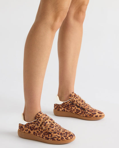 MOMENTUM Leopard Velcro Low-Top Women's Sneakers | Steve Madden Quality