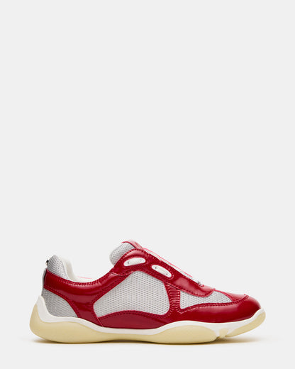 DUSTIN Red Mesh Lace-Up Low-Top Women's Sneaker | Steve Madden Hot Sale