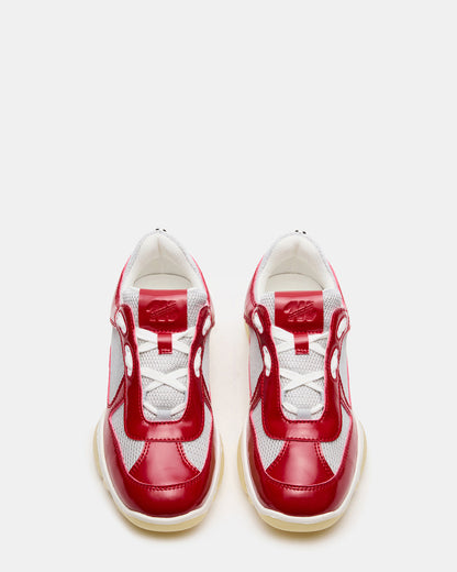 DUSTIN Red Mesh Lace-Up Low-Top Women's Sneaker | Steve Madden Hot Sale