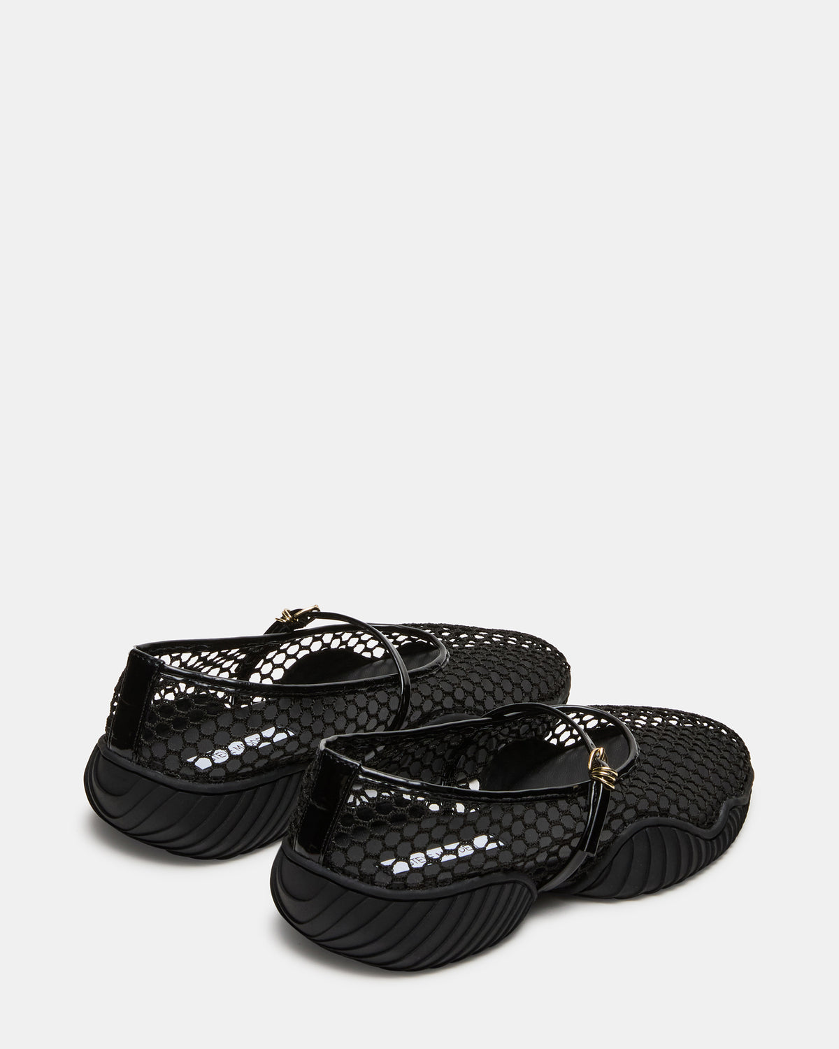 VICKEE Black Mesh Mary Jane Buckle Chunky Sole Ballet Women's Sneaker | Steve Madden Discount