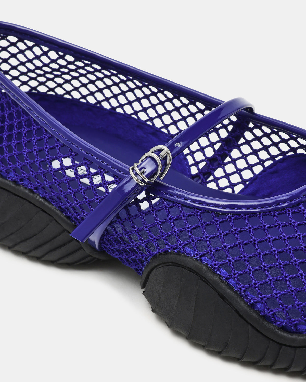 VICKEE Blue Mesh Mary Jane Buckle Chunky Sole Ballet Women's Sneaker | Steve Madden Featured