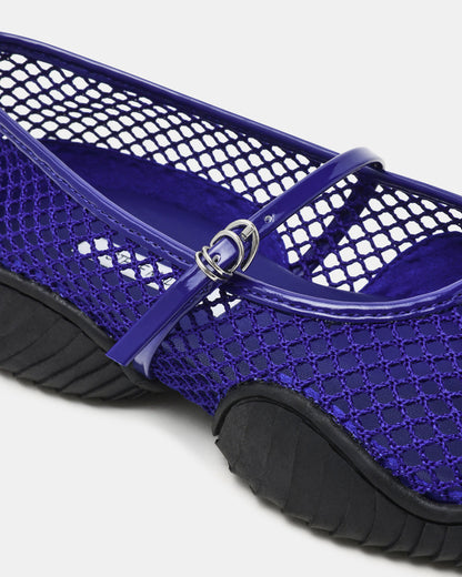 VICKEE Blue Mesh Mary Jane Buckle Chunky Sole Ballet Women's Sneaker | Steve Madden Featured