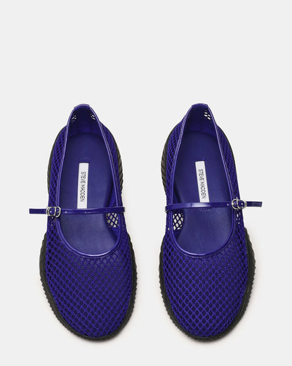 VICKEE Blue Mesh Mary Jane Buckle Chunky Sole Ballet Women's Sneaker | Steve Madden Featured