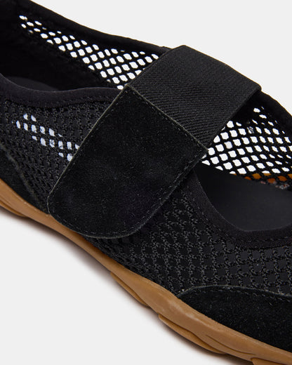 BANKS Black Mesh Velcro Mary Jane Women's Sneaker | Steve Madden Trending