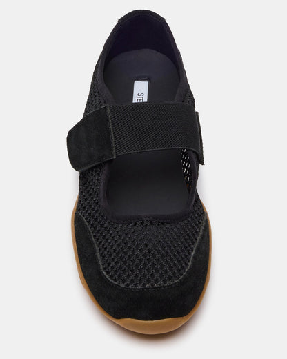 BANKS Black Mesh Velcro Mary Jane Women's Sneaker | Steve Madden Trending