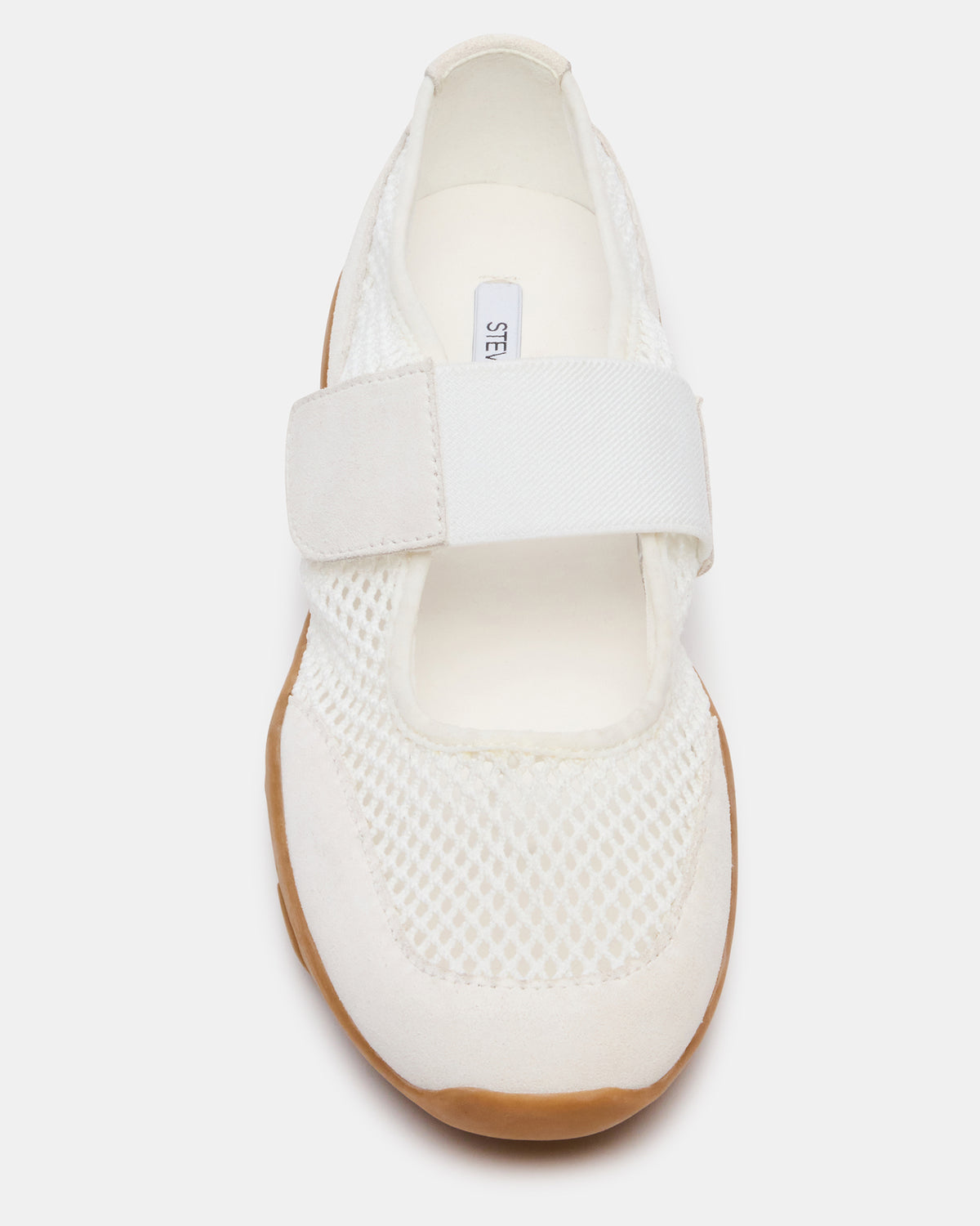 BANKS White Mesh Velcro Mary Jane Women's Sneaker | Steve Madden Sale
