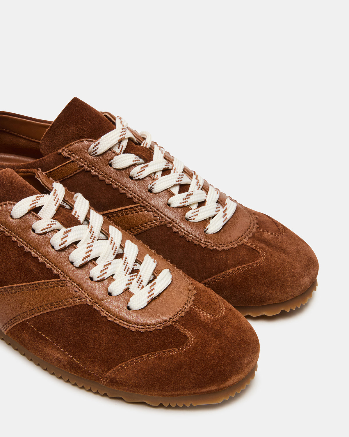 JAYE Chestnut Suede Low-Top Lace-Up Women's Sneaker | Steve Madden Popular