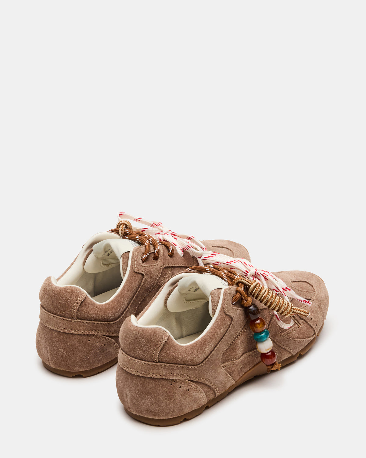 AZIEL Charm Taupe Suede Low-Top Lace-Up Women's Sneakers | Steve Madden Top Pick