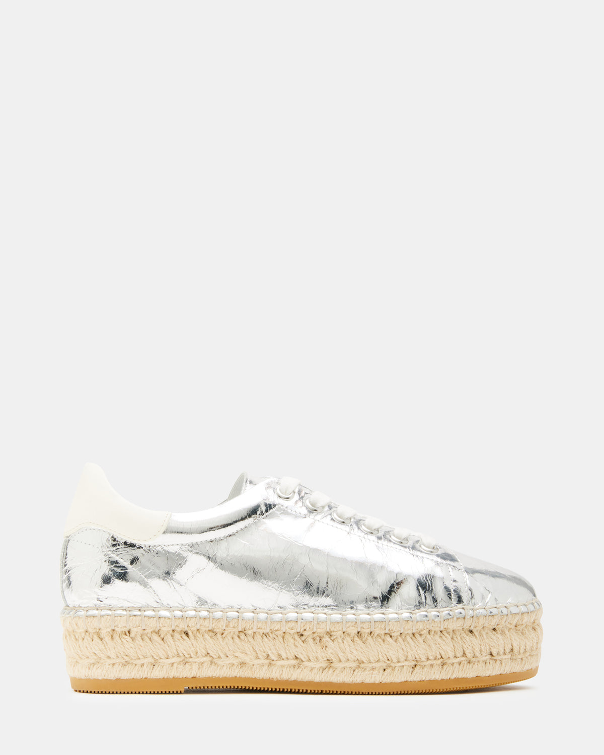 BECKY Silver Multi Women's Espadrille Platform Casual Sneakers | Steve Madden Latest
