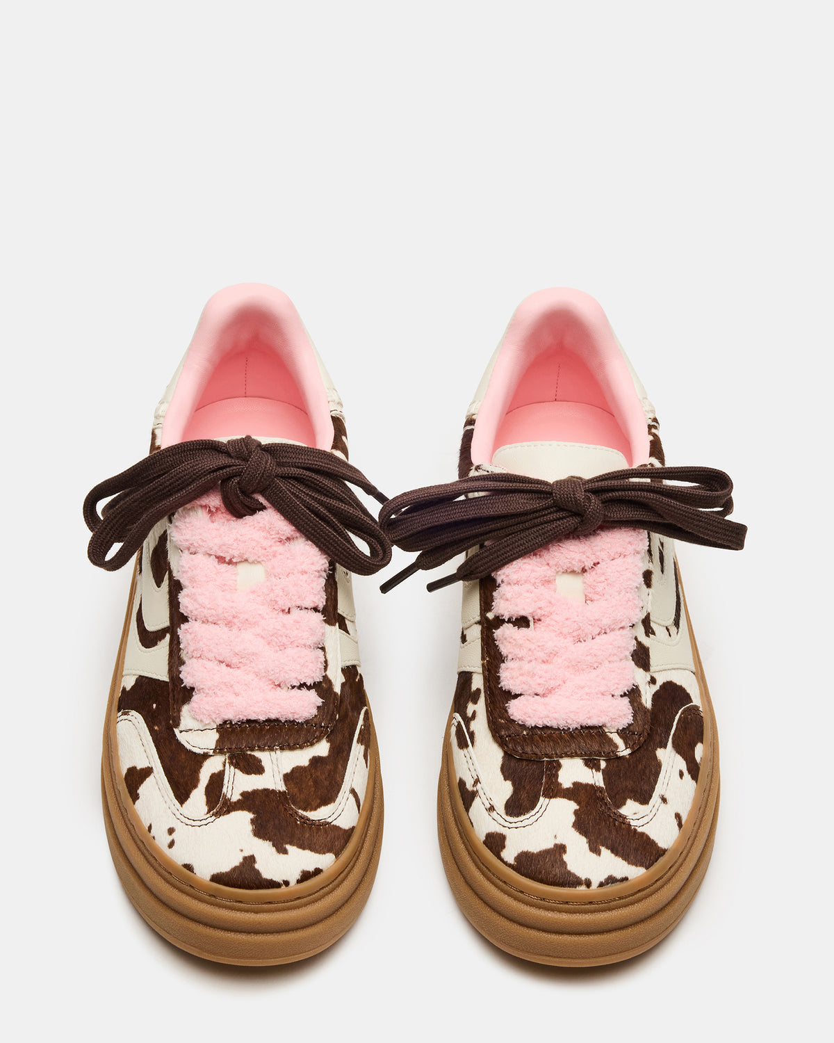 DODGE Brown Cow Print Low-Top Platform Women's Sneaker | Steve Madden Trending