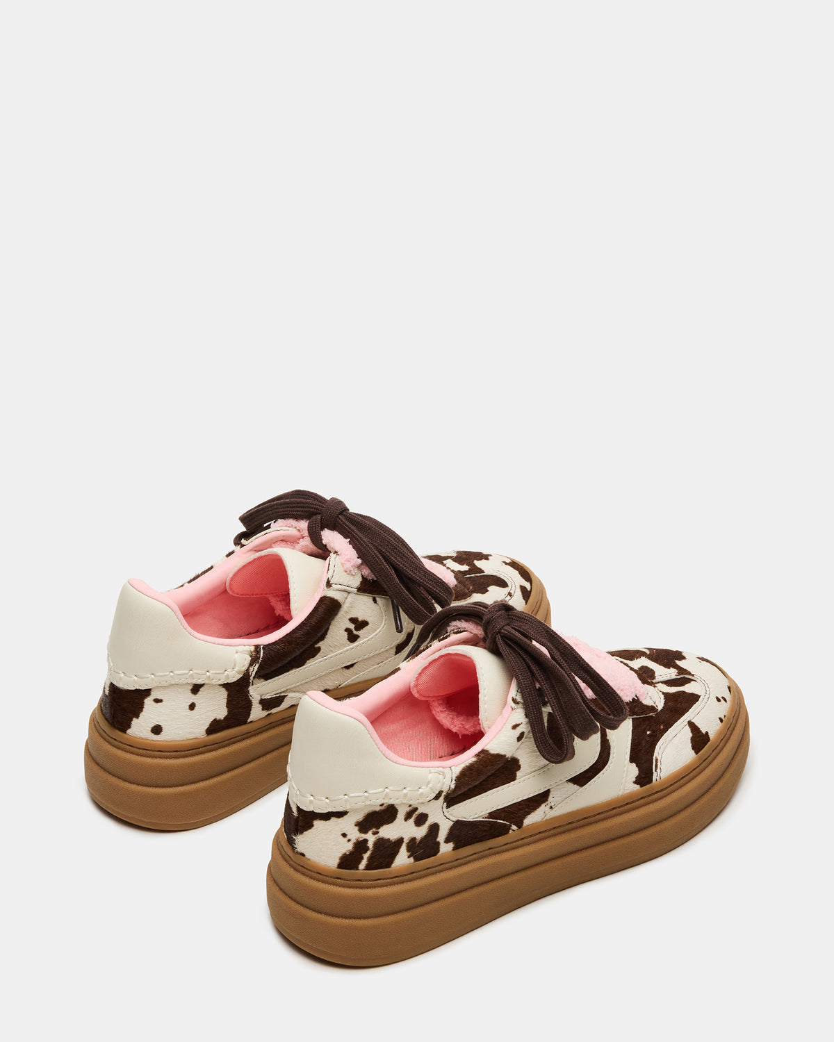 DODGE Brown Cow Print Low-Top Platform Women's Sneaker | Steve Madden Trending