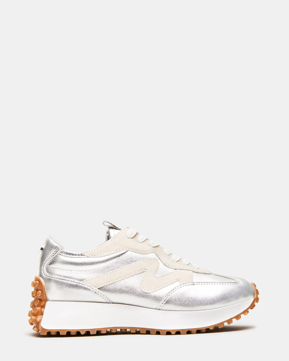 CAMPO Silver Lace-Up Women's Sneaker | Steve Madden Sale