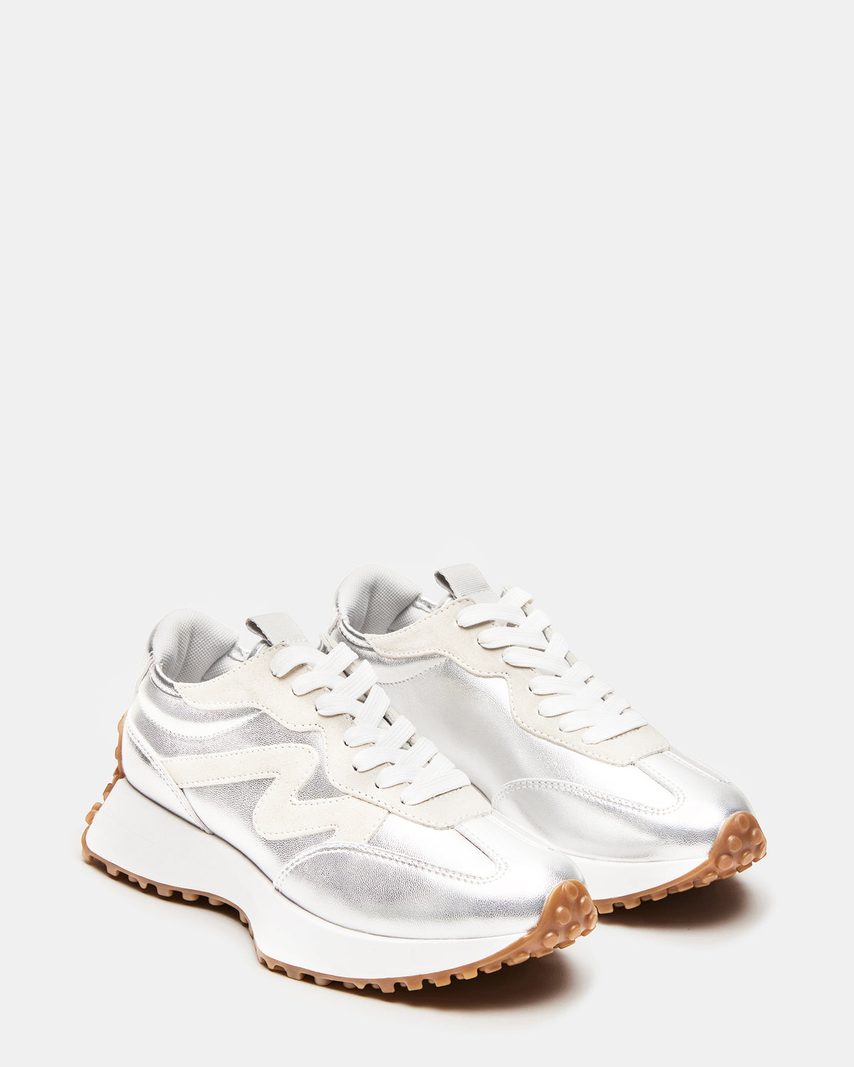 CAMPO Silver Lace-Up Women's Sneaker | Steve Madden Sale