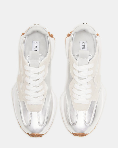 CAMPO Silver Lace-Up Women's Sneaker | Steve Madden Sale