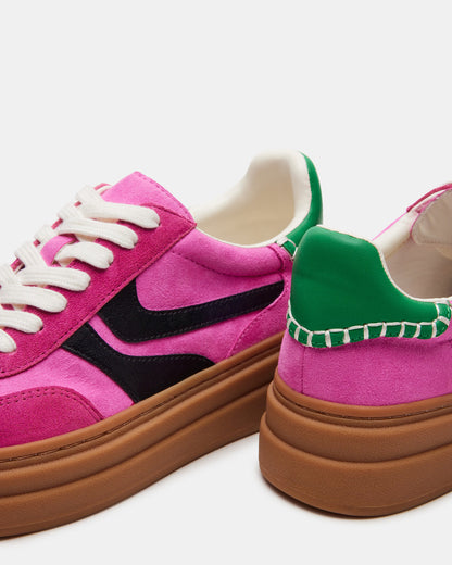 DODGE Pink Multi Low-Top Platform Women's Sneaker | Steve Madden Recommended
