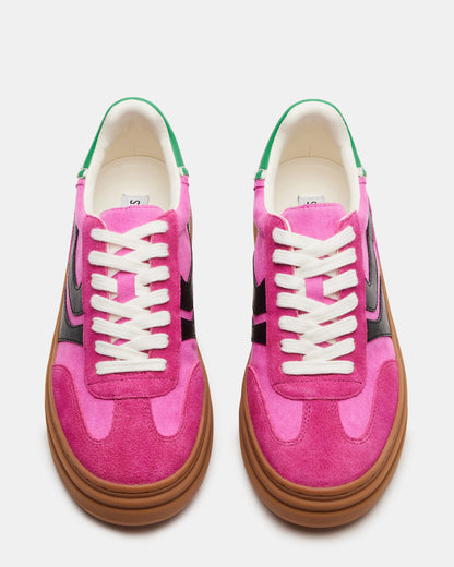 DODGE Pink Multi Low-Top Platform Women's Sneaker | Steve Madden Recommended