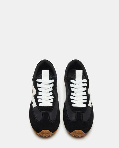 CASPER Black/White Low-Top Lace-Up Women's Sneaker | Steve Madden Hot Sale