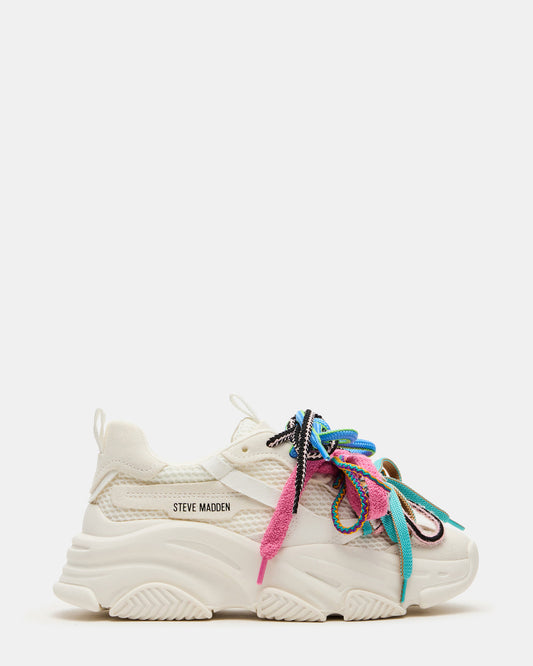 PRYCE White Low-Top Lace-Up Chunky Platform Women's Sneaker | Steve Madden Popular