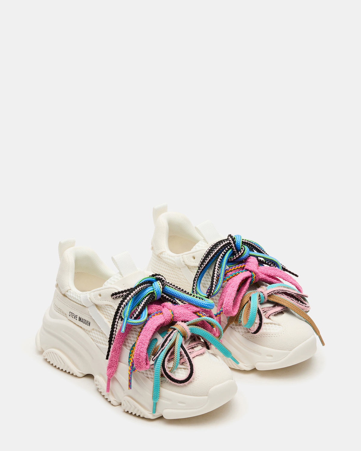 PRYCE White Low-Top Lace-Up Chunky Platform Women's Sneaker | Steve Madden Popular
