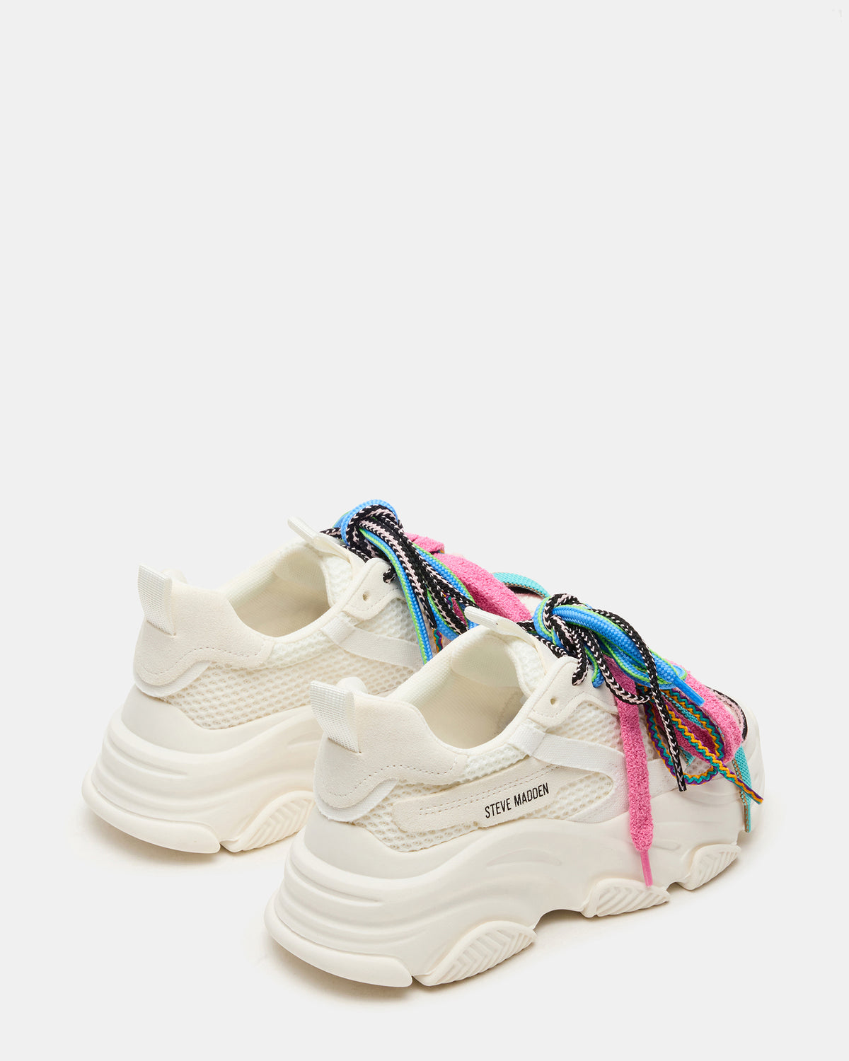 PRYCE White Low-Top Lace-Up Chunky Platform Women's Sneaker | Steve Madden Popular