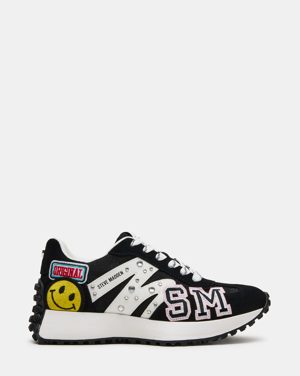 CAMPO Black Multi Patches Lace-Up Women's Sneaker | Steve Madden Deals