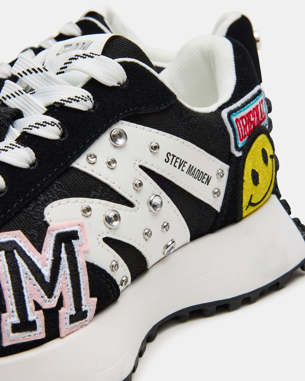 CAMPO Black Multi Patches Lace-Up Women's Sneaker | Steve Madden Deals
