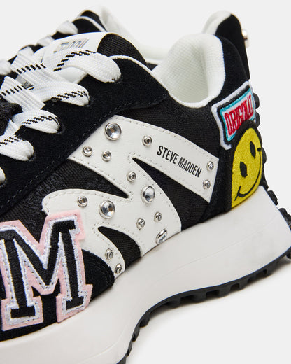 CAMPO Black Multi Patches Lace-Up Women's Sneaker | Steve Madden Deals