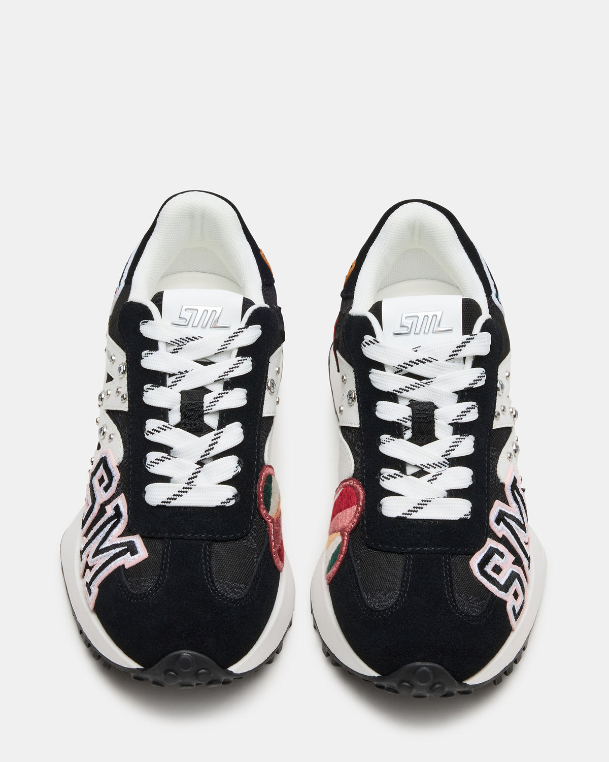 CAMPO Black Multi Patches Lace-Up Women's Sneaker | Steve Madden Deals