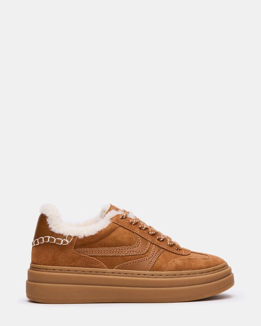 DODGE Faux Fur Low-Top Platform Women's Sneaker | Steve Madden Top Pick