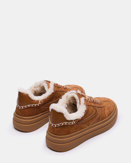 DODGE Faux Fur Low-Top Platform Women's Sneaker | Steve Madden Top Pick