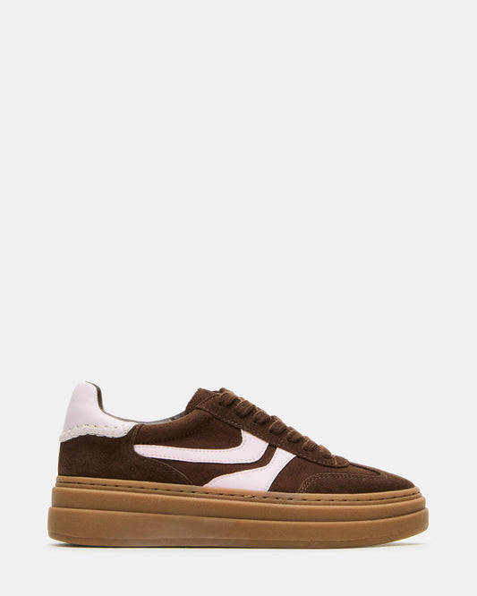 DODGE Brown Multi Low-Top Platform Women's Sneaker | Steve Madden Deals