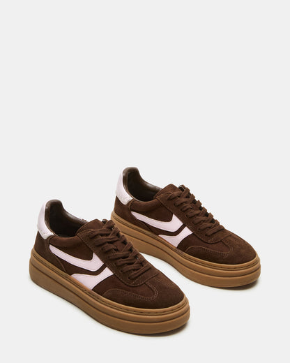 DODGE Brown Multi Low-Top Platform Women's Sneaker | Steve Madden Deals
