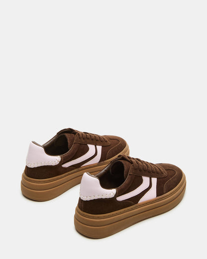 DODGE Brown Multi Low-Top Platform Women's Sneaker | Steve Madden Deals