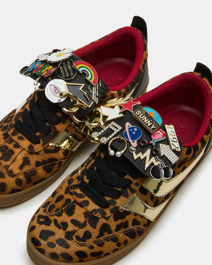 WYATT Leopard Lace-Up Low-Top Pin Women's Sneaker | Steve Madden Premium