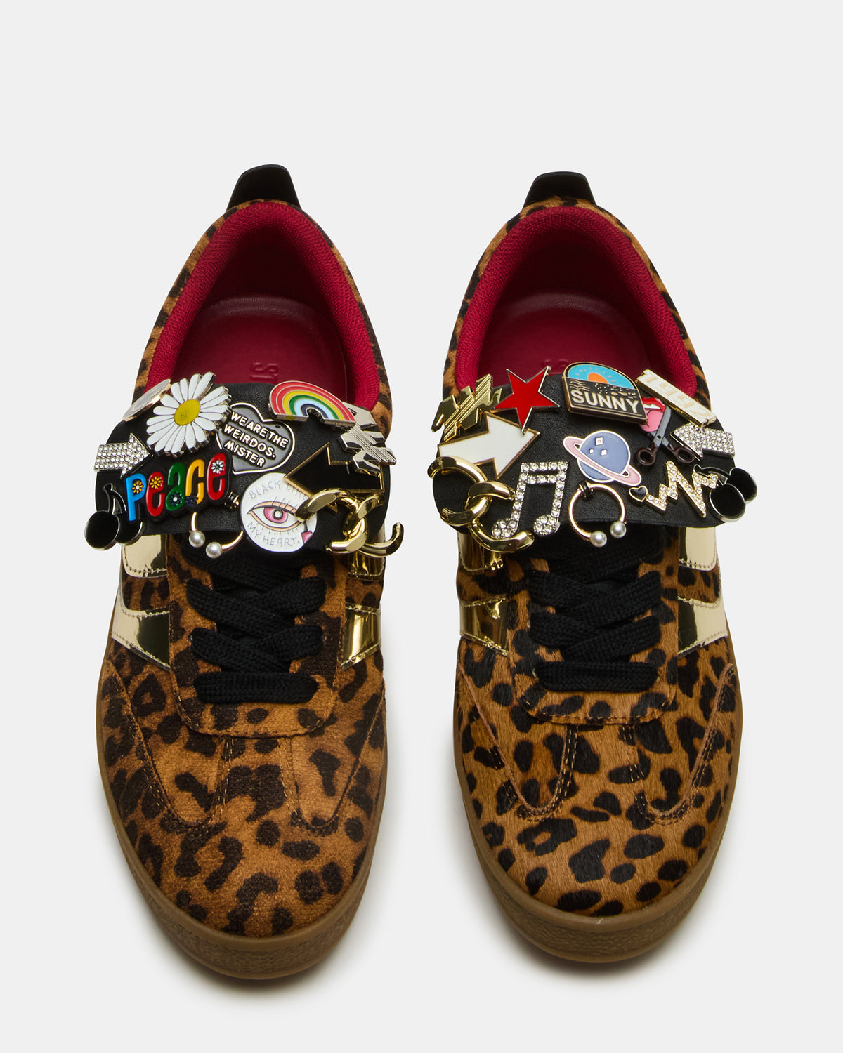 WYATT Leopard Lace-Up Low-Top Pin Women's Sneaker | Steve Madden Premium